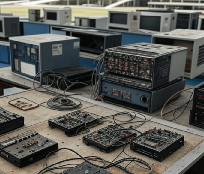 Laboratório de robótica vazio em Brasília, simbolizando burocracia e falta de financiamento para centros educativos no DF.