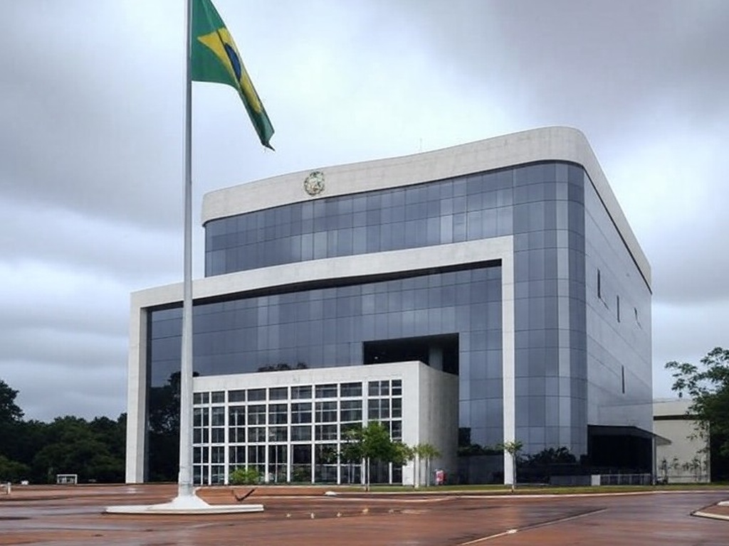 Edifício do TJDFT em Brasília com bandeira a meio mastro, simbolizando luto pela morte de desembargador.