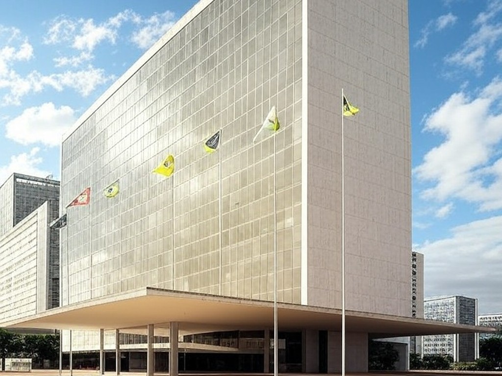 Edifício governamental em Brasília representando divulgação de lista de selecionados para o programa Preparação DF pela Sedet-DF.
