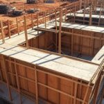 Canteiro de obras da UPA Guará no Distrito Federal avançando para fase de concretagem com investimento do GDF.