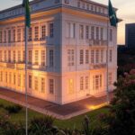 Fachada do Palacinho reinaugurado em Brasília, sede de encontro entre TJDFT e Correio Braziliense.