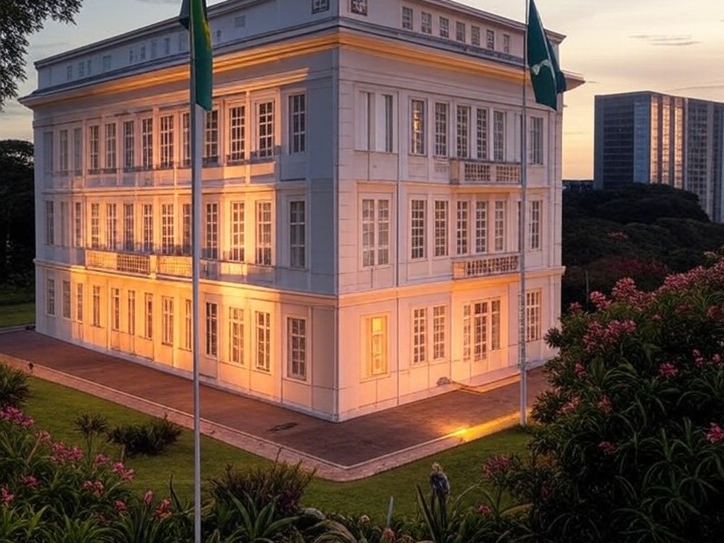 Fachada do Palacinho reinaugurado em Brasília, sede de encontro entre TJDFT e Correio Braziliense.