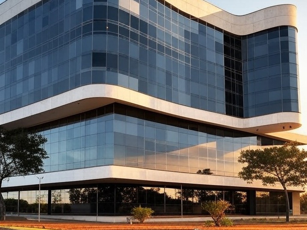 Edifício do TJDFT em Brasília com câmeras de segurança, simbolizando investimentos em reconhecimento facial e parcerias contra golpes.