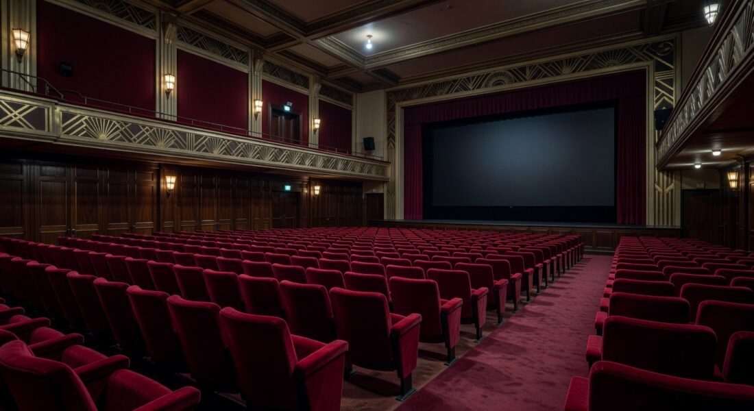 Sala de cinema vazia em São Paulo simbolizando luto pela morte de Robert Duvall, astro de O Poderoso Chefão e vencedor do Oscar.
