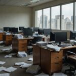 Mesa de redação jornalística com jornais e lupa, alertando sobre riscos de fake news no Brasil.