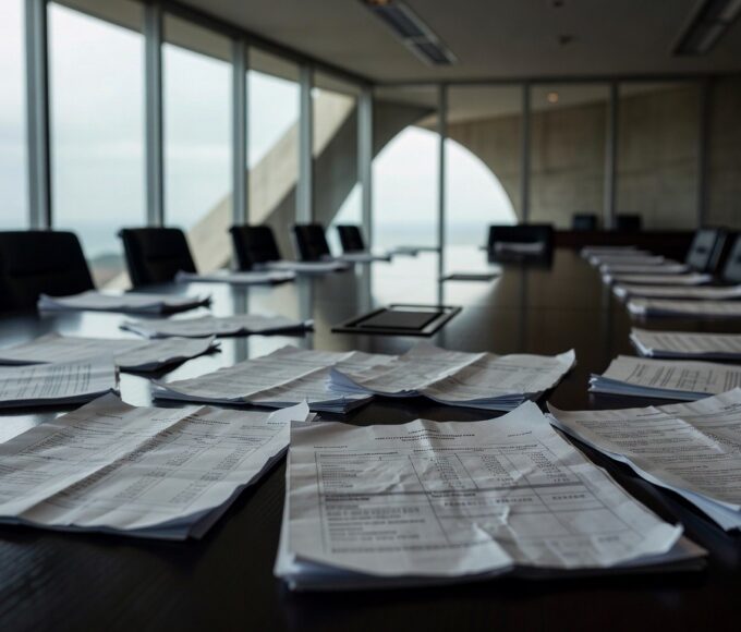 Edifício da Câmara Legislativa do DF em Brasília, com bandeiras e céu nublado, representando reunião sobre gestão do BRB.