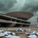 Templo religioso em Brasília com Câmara Legislativa ao fundo, representando isenção de taxas e perdas fiscais em 2026.
