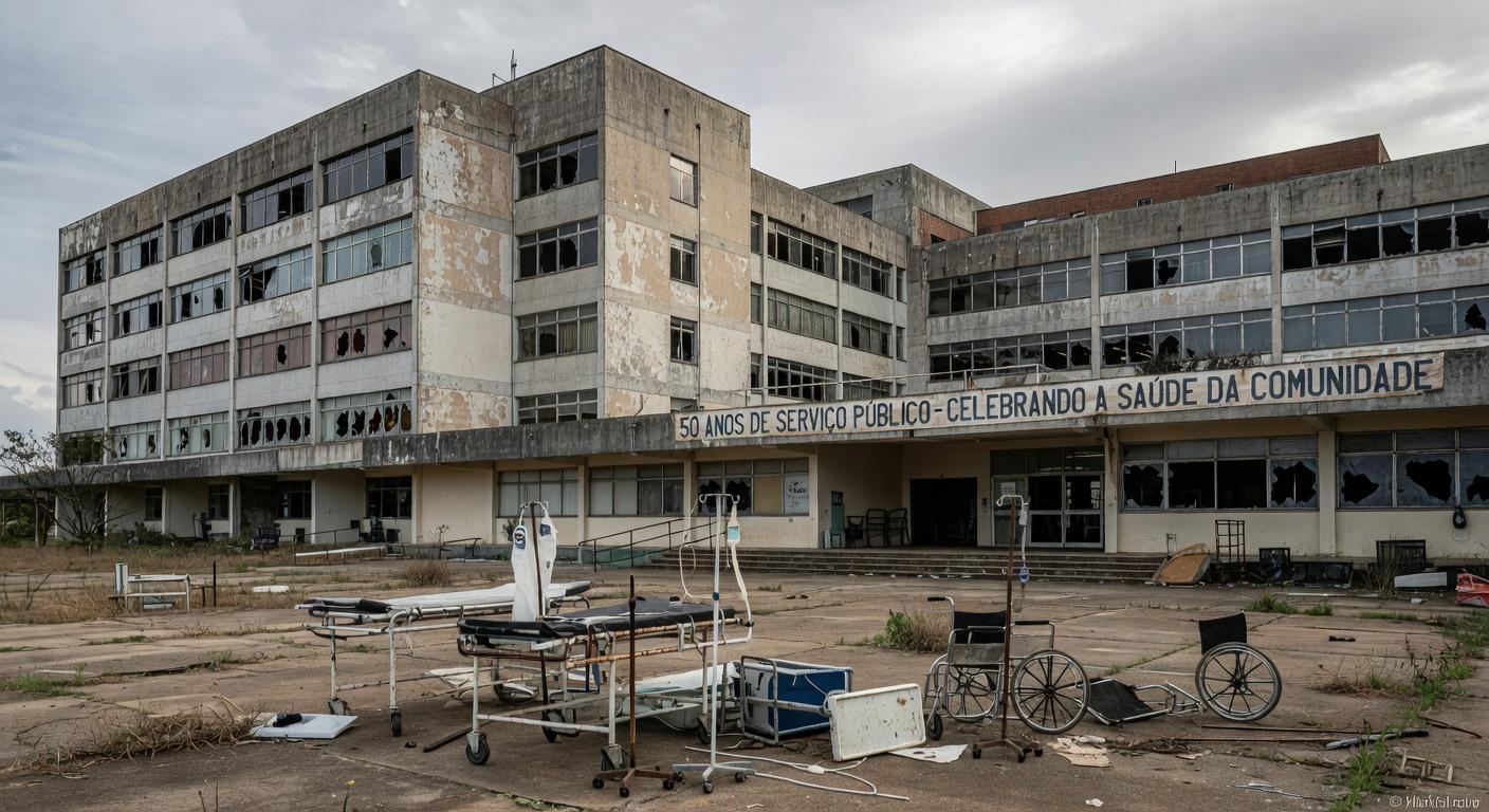 Edifício da CLDF em Brasília com faixas de celebração do sindicato de enfermeiros em meio a crise na saúde do DF.