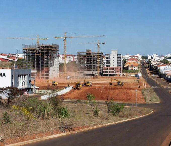 Vista de obras de infraestrutura em Ceilândia, Distrito Federal, representando investimentos de mais de R$ 280 milhões desde 2019.