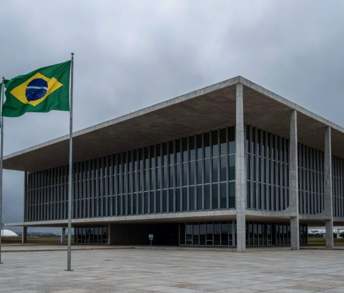 Edifício da CLDF em Brasília sob céu nublado, representando concessão de título honorário em meio a crises no DF.