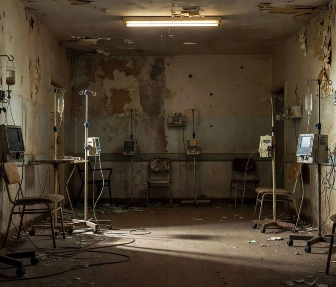Fachada do Hospital de Base em Brasília com sinais de negligência