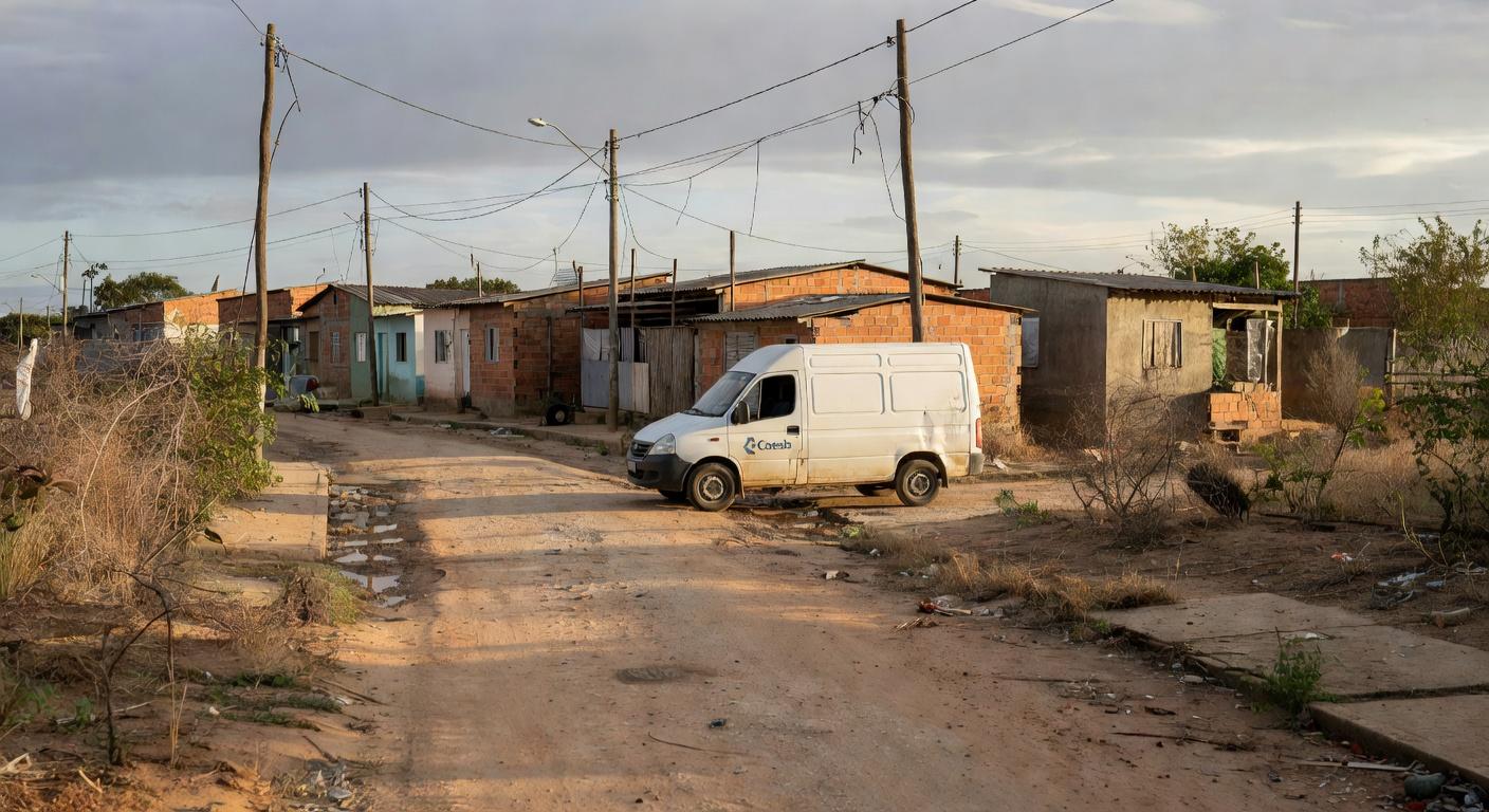 Unidade itinerante da Caesb em região carente do DF