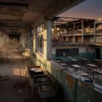 Hospital e escola públicos negligenciados em Brasília, simbolizando cortes na LDO 2027 em educação, saúde e cultura