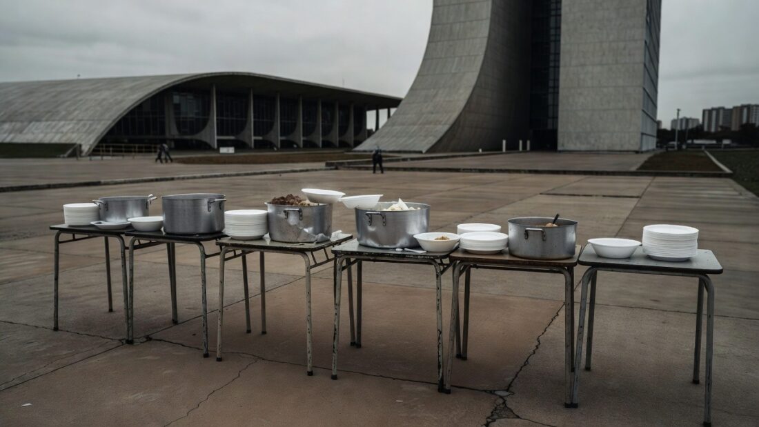 Cozinha solidária em Brasília para combater fome de rua