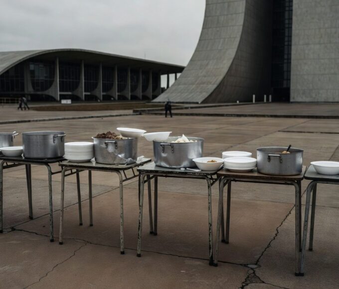 Cozinha solidária em Brasília para combater fome de rua