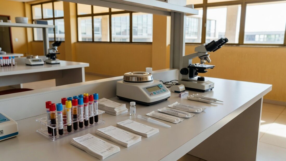 Laboratório com kits do Teste do Pezinho no Distrito Federal