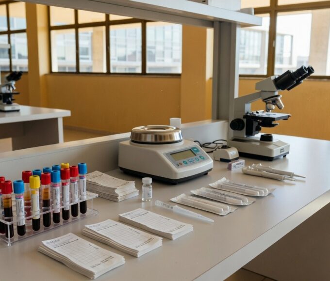 Laboratório com kits do Teste do Pezinho no Distrito Federal
