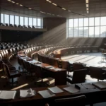 Plenário vazio da Câmara Legislativa do DF representando falha na fiscalização