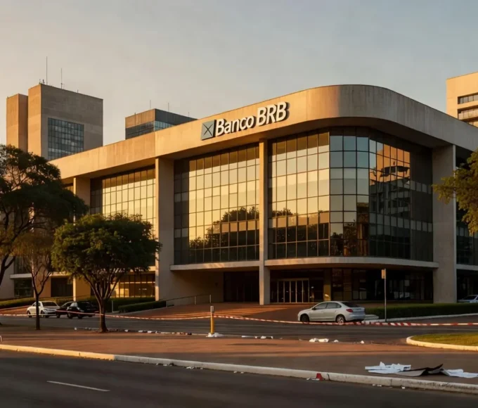 Fachada do Banco BRB em Brasília representando denúncia de fraudes