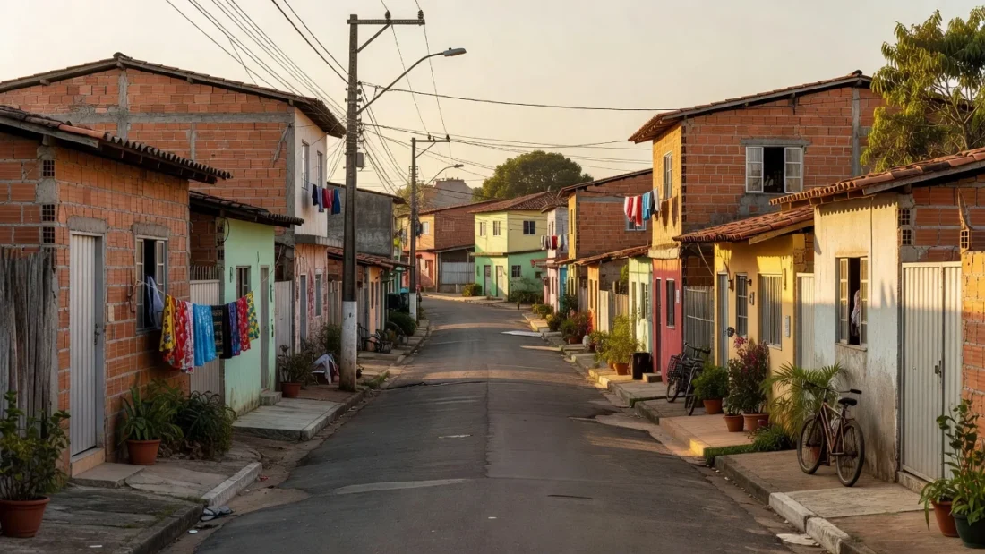 Rua urbana na QNN 5 de Ceilândia, local de prisão por tráfico de maconha