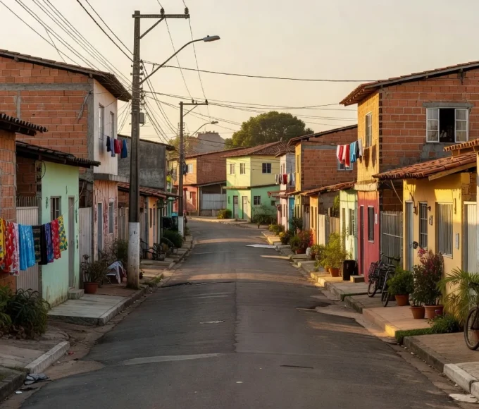 Rua urbana na QNN 5 de Ceilândia, local de prisão por tráfico de maconha