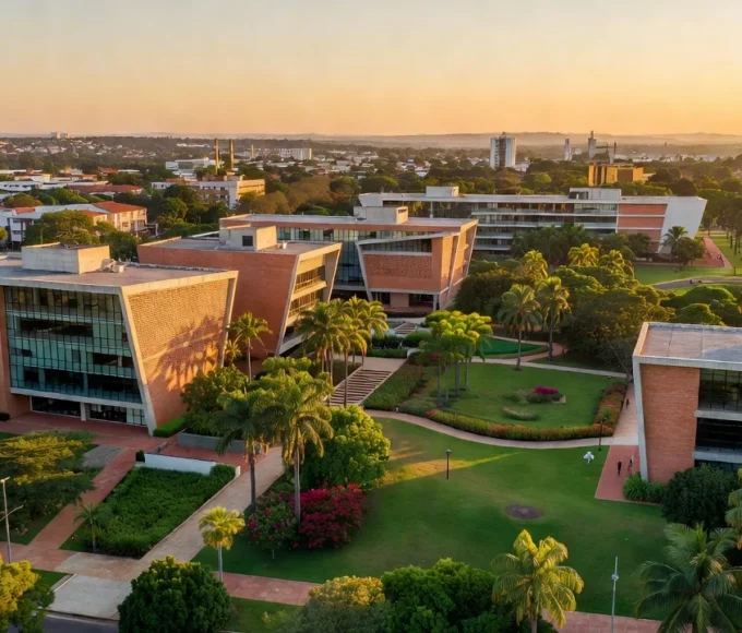 Campus da UnB em Ceilândia com expansão de cursos de saúde, vista urbana universitária