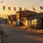 Rua urbana em Ceilândia durante dia de votação para presos provisórios