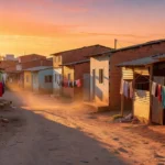 Bairro Sol Nascente em Brasília com ruas de terra e promessas de pavimentação